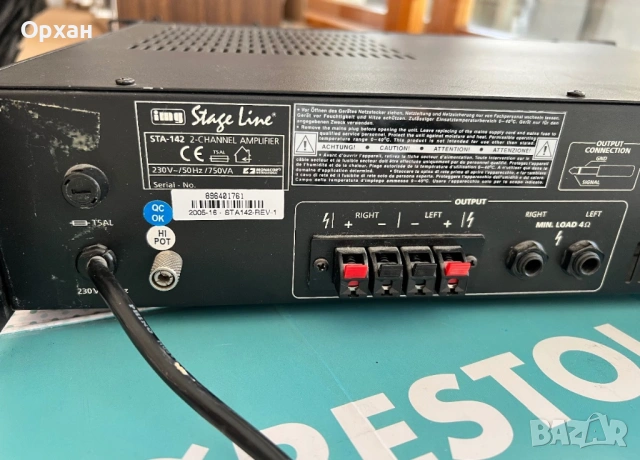Професионално крайно стъпало (усилвател) IMG Stage Line STA-14, снимка 3 - Аудиосистеми - 53896018