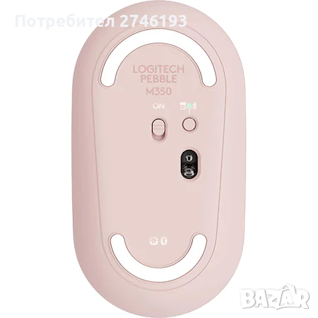 Мишка Logitech - Pebble M350, оптична, 1000 dpi, безжична, розова, снимка 12 - Клавиатури и мишки - 36424148