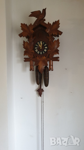 Стенен часовник с кукувица - Шварцвалд, снимка 3 - Антикварни и старинни предмети - 44617015