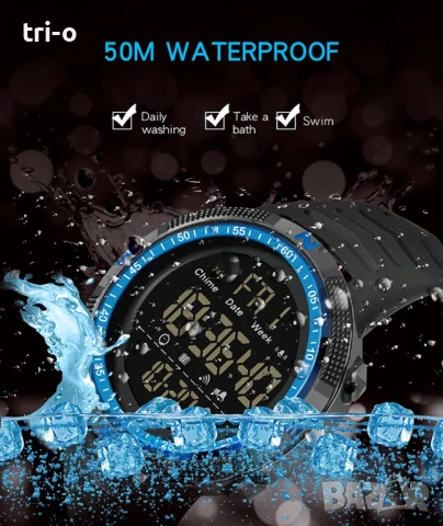 SANDA Мъжки Дигитален Спортен Часовник Военен Удароустойчив Водоустойчив, снимка 8 - Мъжки - 51379477