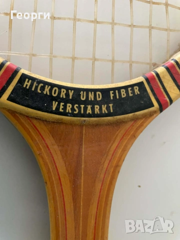 Винтидж дървена тенис ракета 1985 Hickory Wood Ретро колекционерска, снимка 2 - Антикварни и старинни предмети - 53929440