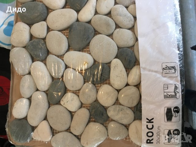 Мозайка 30х30 , речни камъни върху мрежа, внос Франция, снимка 1 - Гранитогрес и плочки - 30536751