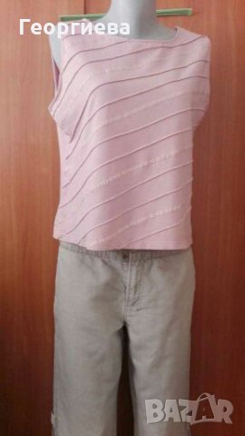 Еластичен потник/блуза с цвят пепел от рози🍀👚М/L,L🍀👚арт.645, снимка 2 - Потници - 29706215