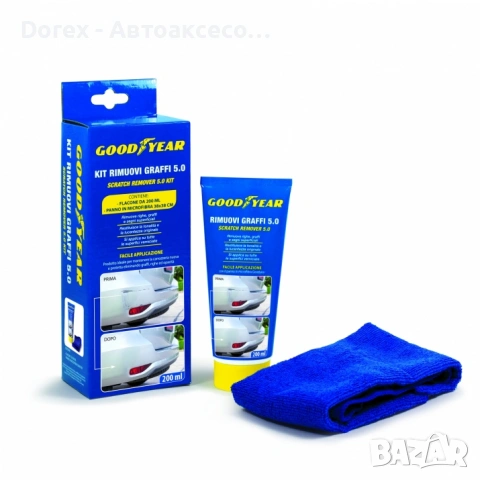 Препарат за премахване на драскотини 200 мл с микрофибърна кърпа - Goodyear