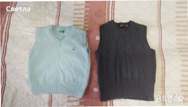 Пуловери без ръкави на Benetton и Mexx за ръст 110-116 см., снимка 1