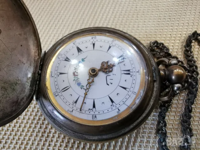 СРЕБЪРЕН ТУРСКИ ДЖОБЕН ЧАСОВНИК, снимка 2 - Антикварни и старинни предмети - 49291073