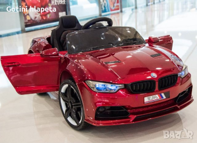 Акумулаторен КОЛА тип BMW M3 12V с меки гуми с Кожена седалка , снимка 2 - Детски велосипеди, триколки и коли - 37299413