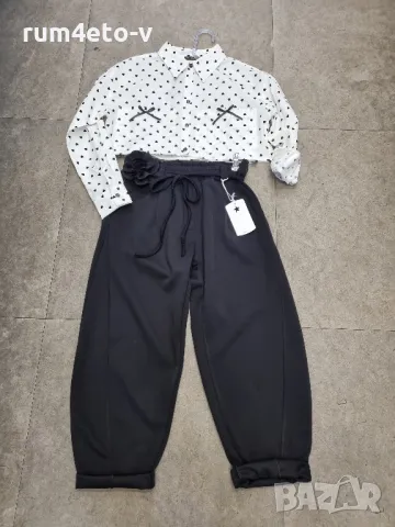 Ефектен златист панталон, снимка 2 - Панталони - 48057828