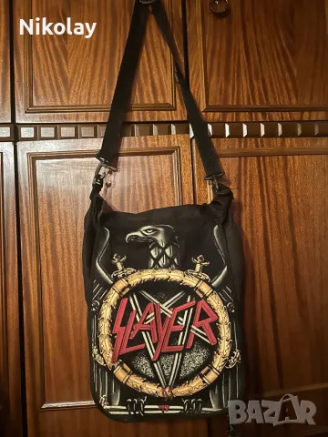 Чанта SLAYER велкро закопчаване vintage , снимка 2 - Чанти - 48578524