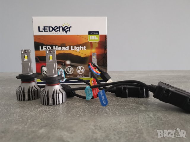 Диодни крушки за фарове CANBUS, Н1 H7  НВ3 Н11 Н4 DC9-32V 55W 9000LM 6500K, снимка 3 - Аксесоари и консумативи - 36636764