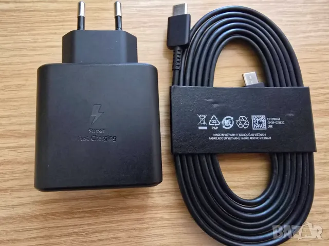 Samsung 45w Super Fast 2.0 зарядно + 1.8м кабел - 100% оригинално НОВО, снимка 2 - Резервни части за телефони - 49048167