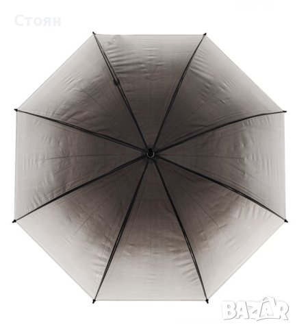 Чадър тип бастун Автоматичен полупрозрачен градиентно сиво 82 см, снимка 1 - Други - 42877469