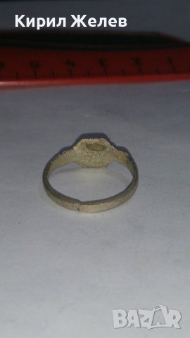 Старинен пръстен сачан орнаментиран с БУКВА Т - 60111, снимка 6 - Антикварни и старинни предмети - 28988925