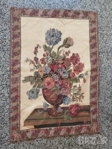 стар килим за стена -цветя, снимка 2 - Други ценни предмети - 47738422