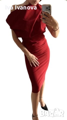 Бутикова червена рокля ХС-С