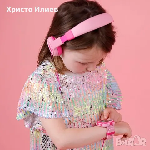 Комплект интерактивен часовник и слушалки за момиче, снимка 6 - Детски - 47937348