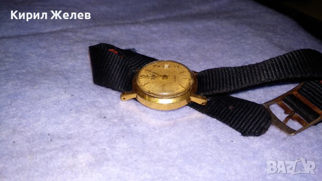 ЗАРЯ 22 КАМЪКА Стар ПОЗЛАТЕН РЯДЪК МОДЕЛ РЕТРО ЧАСОВНИК СССР с КАИШКА 32558, снимка 5 - Антикварни и старинни предмети - 38452883