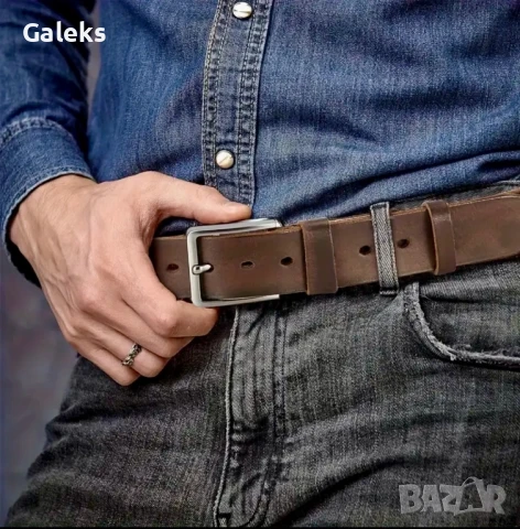 Истински* Мъжки спортни кожени колани DOOPAI" /Черна и Кафява върхова кожа!