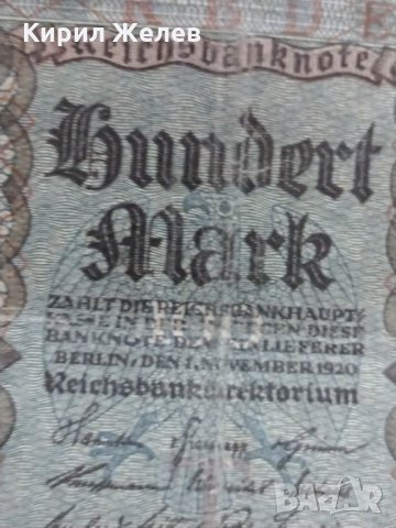 Райх банкнота - Германия - 100 марки / 1920 година - 17917, снимка 6 - Нумизматика и бонистика - 31029633