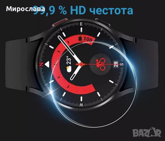 Стъклен протектор за смарт часовник Samsung Galaxy Watch 5 pro, снимка 5 - Смарт часовници - 38329284