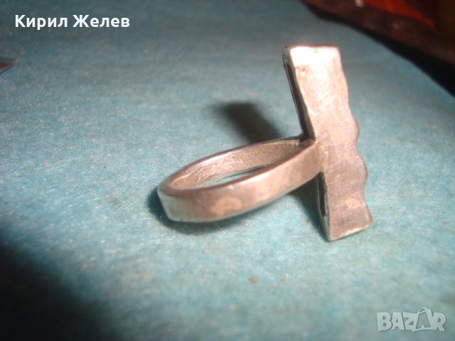 СТАРИНЕН СРЕБЪРЕН АРТ НУВО ПРЪСТЕН ВИСОКА ПРОБА МАСИВНО СРЕБРО РЪЧНА МАЙСТОРСКА ИЗРАБОТКА 26841, снимка 12 - Пръстени - 34884003