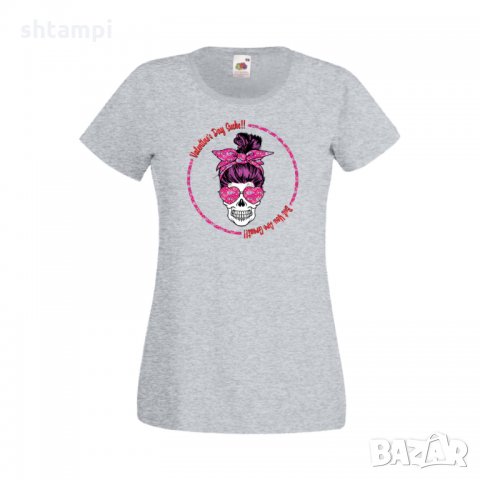 Дамска тениска Свети Валентин Skull Valentine's 8, снимка 4 - Тениски - 35582049