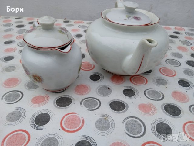 Стар български порцелан /чайник/каничка, снимка 7 - Аксесоари за кухня - 39395306