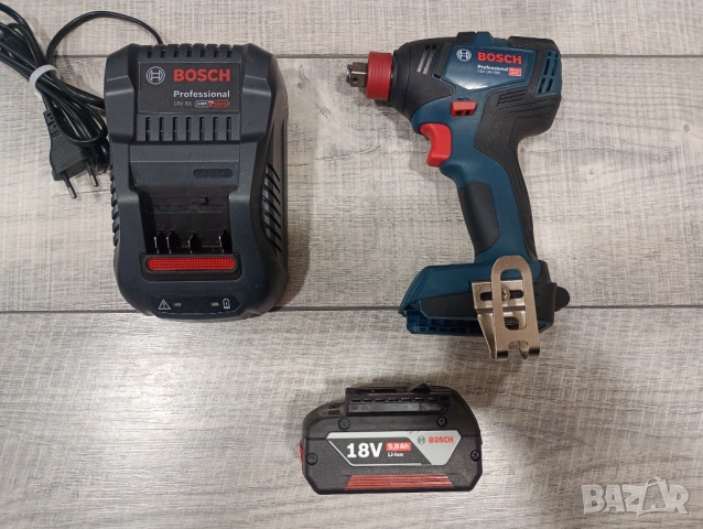 Акумулаторен гайковерт ударен BOSCH GDX 18V-200 с батерия и зарядно 