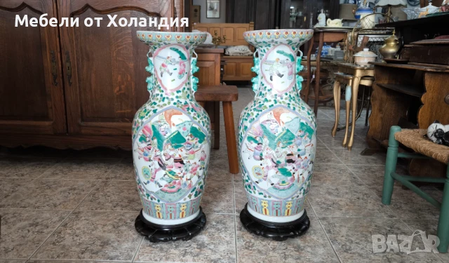2 бр. големи старинни китайски вази