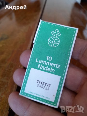 Стари игли за шевна машина Lammertz, снимка 2 - Други ценни предмети - 38473635