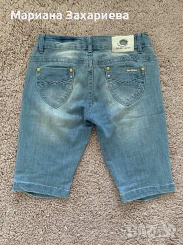 Дамски 3/4 дънки, размер XS, снимка 2 - Дънки - 36830007