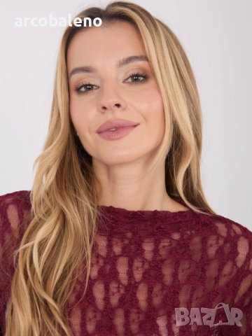 Дамска дантелена блуза с дълги ръкави, 5цвята   , снимка 5 - Блузи с дълъг ръкав и пуловери - 52856669