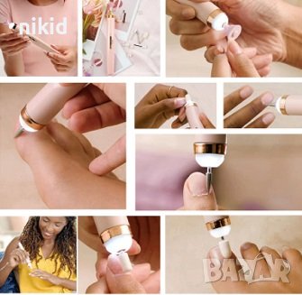 Електрическа пила за нокти маникюр педикюр с LED светлина фенер приставки за кожички и гел лак, снимка 4 - Продукти за маникюр - 36680129