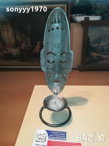 МЕТАЛНА МАСКА-СВЕЩНИК-32Х11СМ-ВНОС ШВЕИЦАРИЯ, снимка 11 - Колекции - 30009328