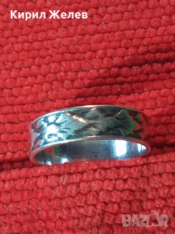 СТАР СТИЛНО РЕТРО АРТ РЪЧНО ОРНАМЕНТИРАН СРЕБЪРЕН ПРЪСТЕН Тип ХАЛКА СРЕБРО ВИСОКА ПРОБА 49725, снимка 11 - Антикварни и старинни предмети - 49682914