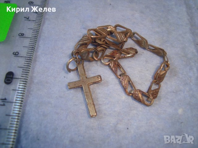СТАРО ПОСРЕБРЕНО МАЛКО НАГРЪДНО РАЗПЯТИЕ КРЪСТЧЕ 76144, снимка 5 - Колиета, медальони, синджири - 36953897