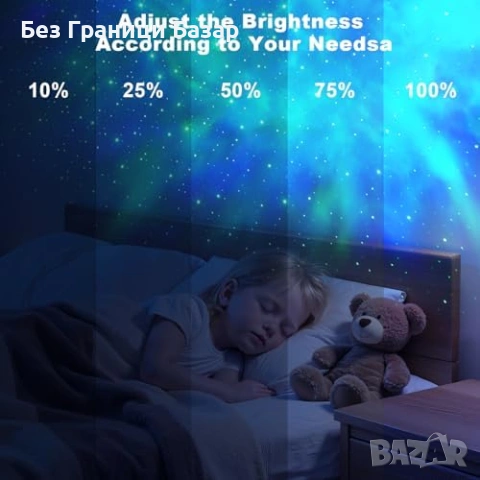 Нов Астронавт проектор галактика звезди с дистанционно и таймер за детска стая, снимка 4 - Други - 54043107