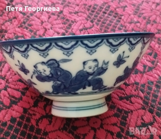 Красиви порцеланови купички и пръчици за хранене, снимка 2 - Сервизи - 48110365