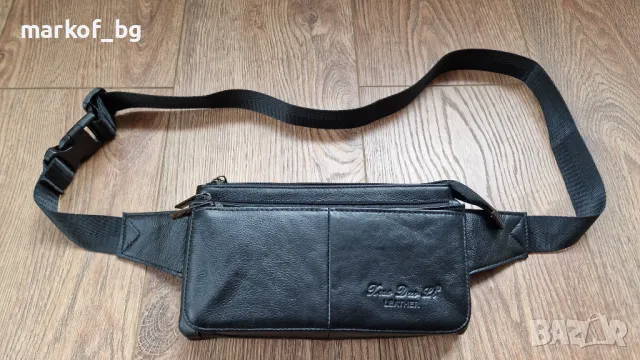 Мъжка чанта през рамо от естествена кожа. Бъбрек, снимка 5 - Чанти - 48233999