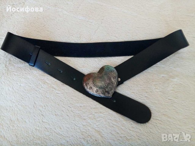 кожен колан с метална тока