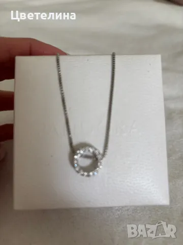 Елегантно колие Стомана и цирконий , снимка 4 - Колиета, медальони, синджири - 50418459