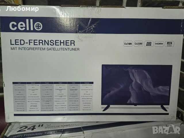 Cello C2420SDE 24" (61 см диагонал) HD Ready LED телевизор с вграден DVBT2 S2 троен тунер , снимка 6 - Телевизори - 53977032