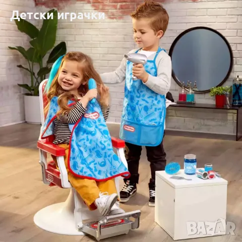 Детски фризьорски салон и бръснарница Little Tikes, с фризьорски стол , снимка 2 - Образователни игри - 50428772