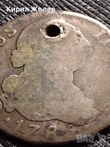СРЕБЪРНА МОНЕТА 2 реала 1785г. Карлос четвърти Мадрид Испания УНИКАТ 13785, снимка 5 - Нумизматика и бонистика - 40148348