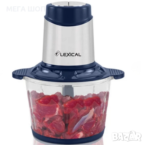 Професионален кухненски чопър Lexical LCH-1916 – бързо и мощно рязане с 4 ножа от неръждаема стомана, снимка 2 - Чопъри и пасатори - 52890416