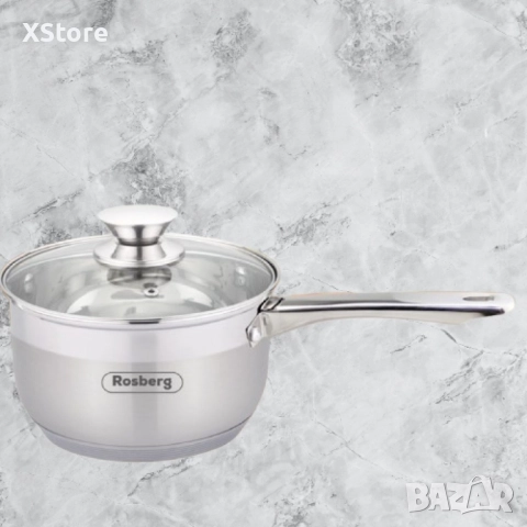 Касерола с капак Rosberg 16, 18, 20 см. неръждаема стомана, снимка 5 - Съдове за готвене - 52507085