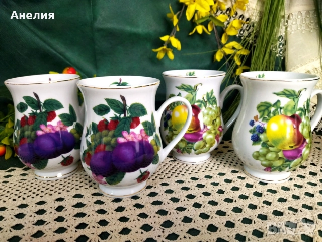 Плодни чаши, кана , чинии, снимка 2 - Чинии - 52741479