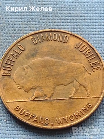 Сувенирна монета BUFFALO - WYOMING рядка за КОЛЕКЦИОНЕРИ 38087, снимка 6 - Нумизматика и бонистика - 42739351