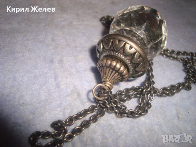 МНОГО ЕФЕКТНА ВИНТИДЖ АРТ ВИСУЛКА РЕТРО ВИНТИДЖ СТИЛ ФАСЕТИРАН КРИСТАЛЕН МЕДАЛЬОН 27901, снимка 8 - Колиета, медальони, синджири - 37096606