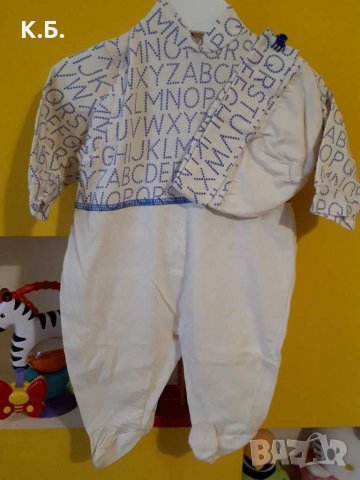 Тъничко ромпърче със шапчица р-р 56/62, снимка 1